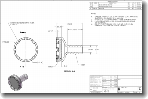 glass fritted filters